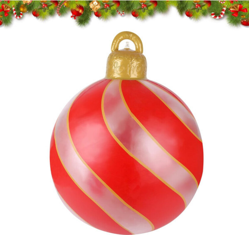 Oppblåsbar julekule, 60 cm gigantisk juledekorert ball