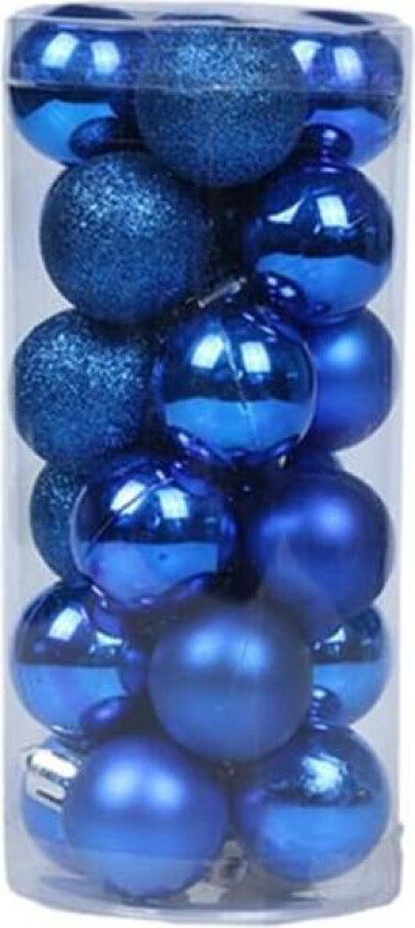 Julekuledekorasjoner - Mørkeblå - 24 stk