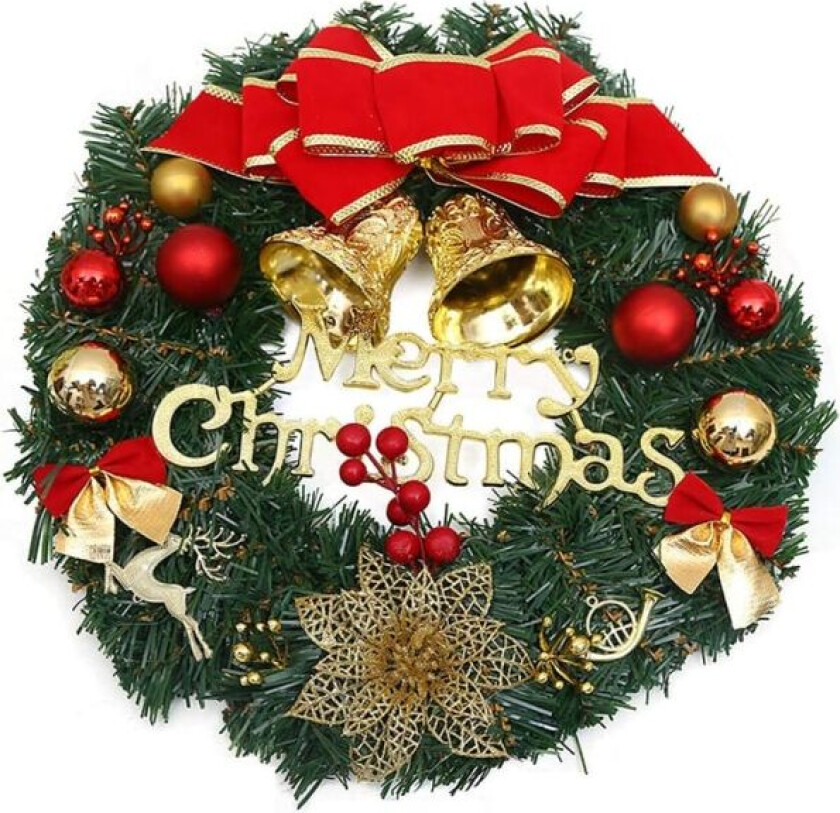 Julekrans God Jul Dør Ornament Veggkunst