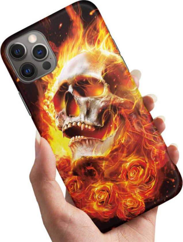 iPhone 12/12 Pro - Deksel/Mobildeksel Burning Skull