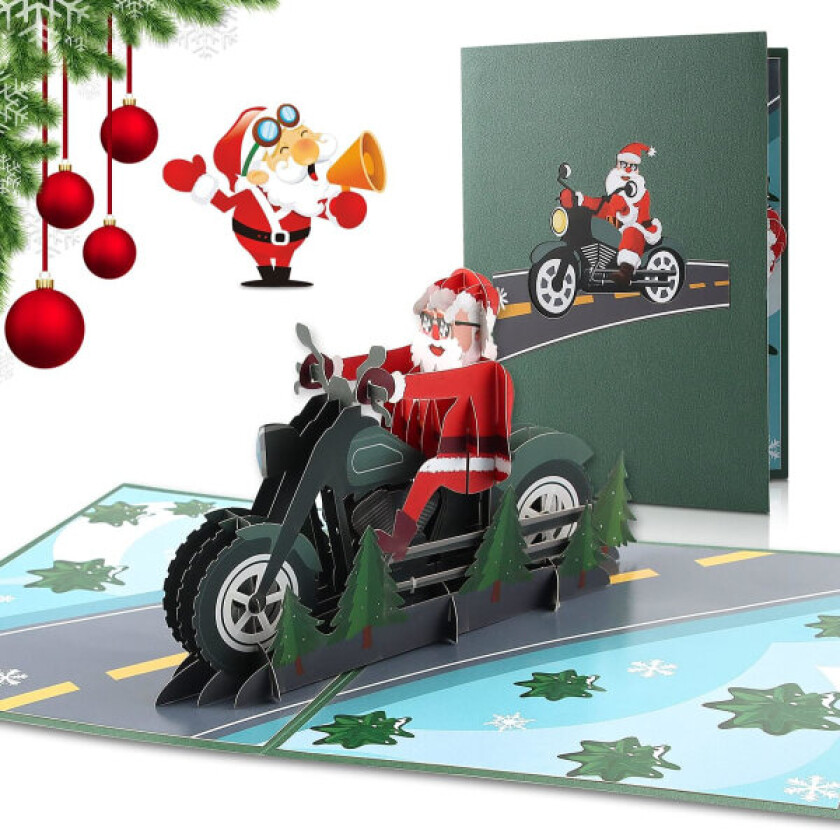 2 gamle 3D lokomotiv tredimensjonale gratulasjonskort, julekort