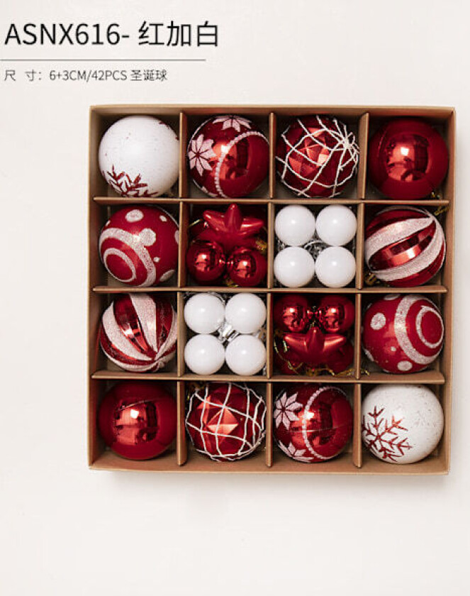 Julekuler Juletrærpynt Fargerike Kuler Henger Julemateriale Tilbehør DIY Julepynt A