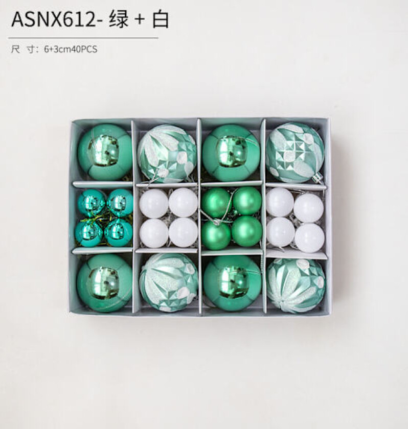 Julekuler Juletrærpynt Fargerike Kuler Henger Julemateriale Tilbehør DIY Julepynt A