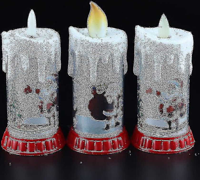 Julelys Julelys Flammeløse Telys Julenissen Telys Batteridrevne Led-lys Julelys Nattlys Skrivebordslys Til Julehjemmedekorasjon (Uten Batteri)