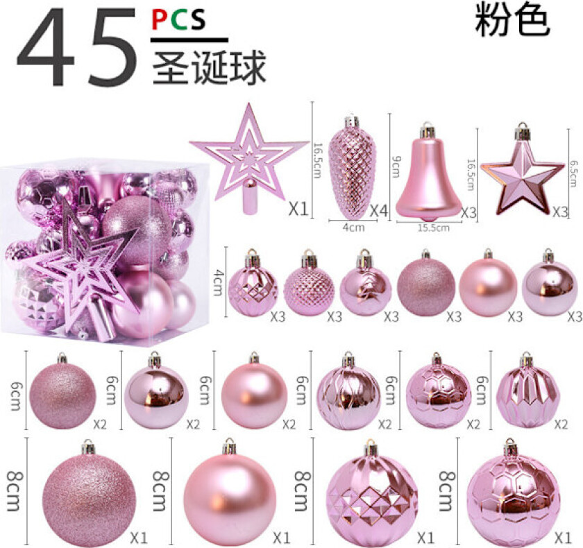 Julekuler Juletrærpynt Fargerike Kuler Henger Julemateriale Tilbehør DIY Julepynt