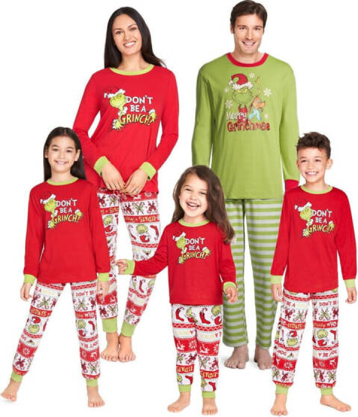 Grinchen som stjal julen Menn Kvinner Merry Grinchmas Unisex Fleece Pyjamas Sett Kvinner XL