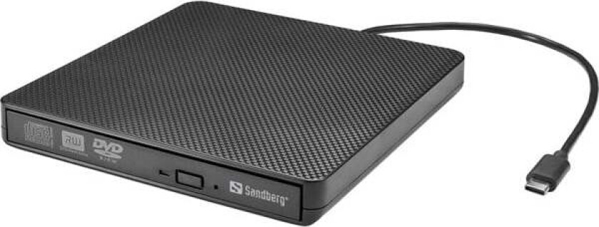 USB-C/A External DVD Drive - CD-RW (Brenner) - USB-C - Svart