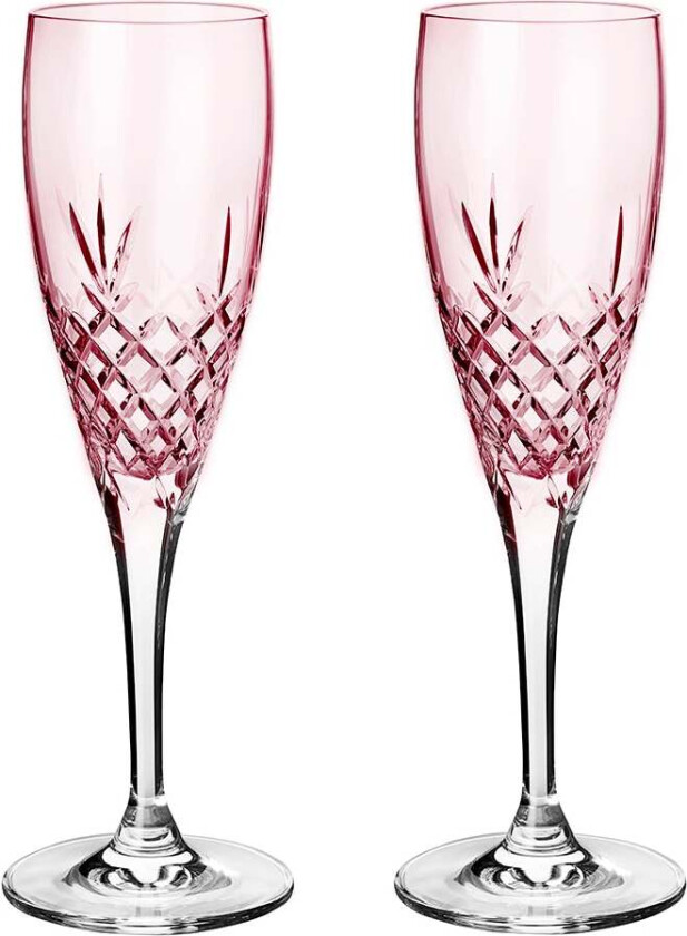 Champagneglass - Frederik Bagger - Crispy Celebration Topaz, Rosa - 2 stk. - Tilbud