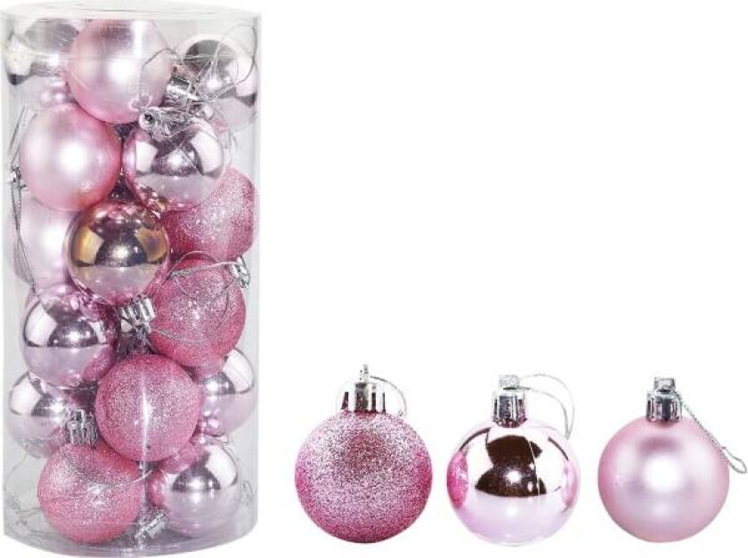 24 stk 1.57\" Små Julekulepynt Knusefrie"