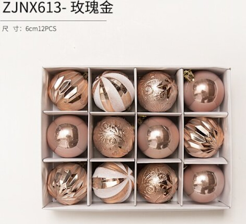 Julekuler Juletrærpynt Fargerike Kuler Henger Julemateriale Tilbehør DIY Julepynt A