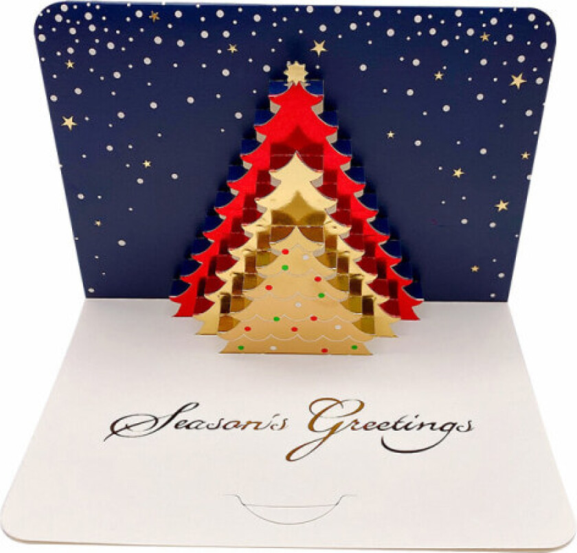 Mub- 2023 julehilsen kort tredimensjonalt gratulasjonskort julegave velsignelsesmelding håndskrevet takkekort Julgran