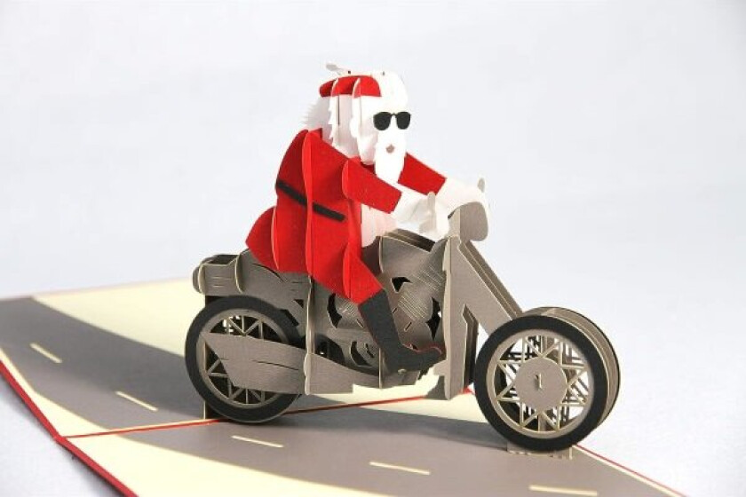 3D popup-kort gratulasjonskort Julekort med sett (julenissen)