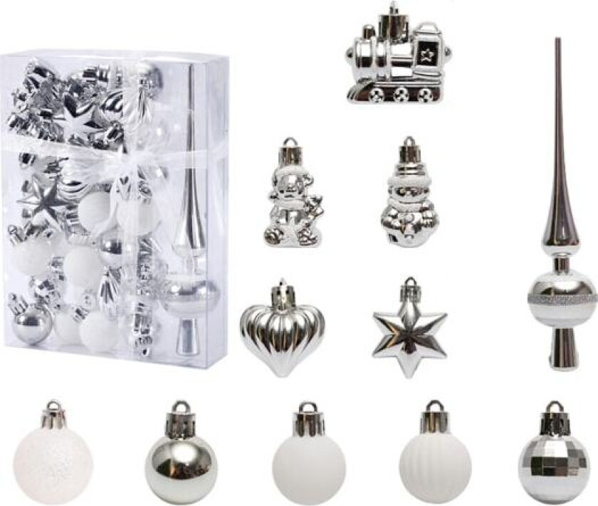 34 stk Julekulepynt til Juletre