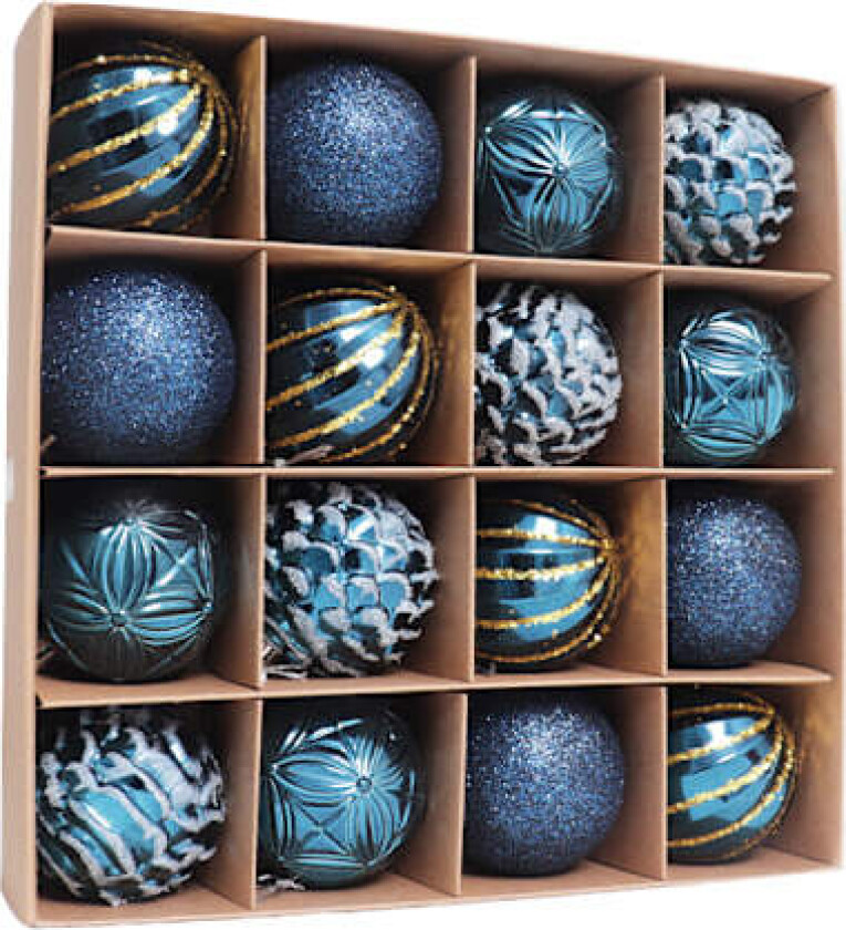 Julepyntkule 6CM/16STK forgylt plastmalt spesialformet julekule sett juletrepynt 6CM/16PCS