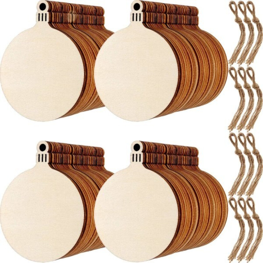 100 sett runde treskiver Jule blanke treskiver Treskuler til juletreanheng Pynt