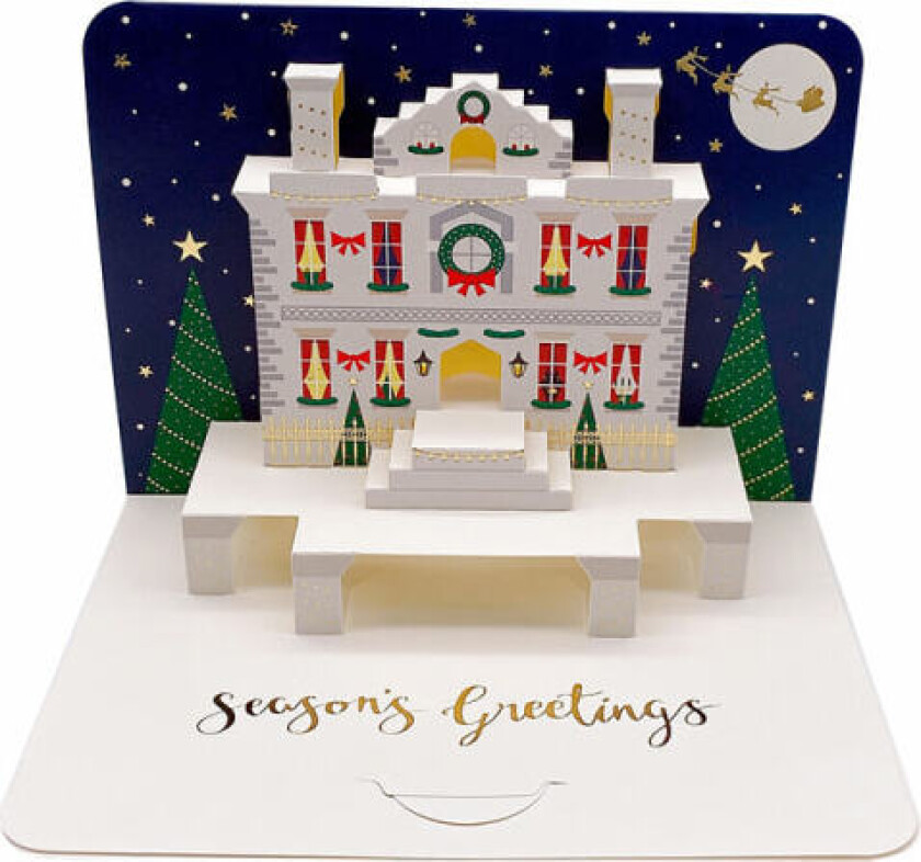 Mub- 2023 julehilsen kort tredimensjonalt gratulasjonskort julegave velsignelsesmelding håndskrevet takknemlighetskort slott