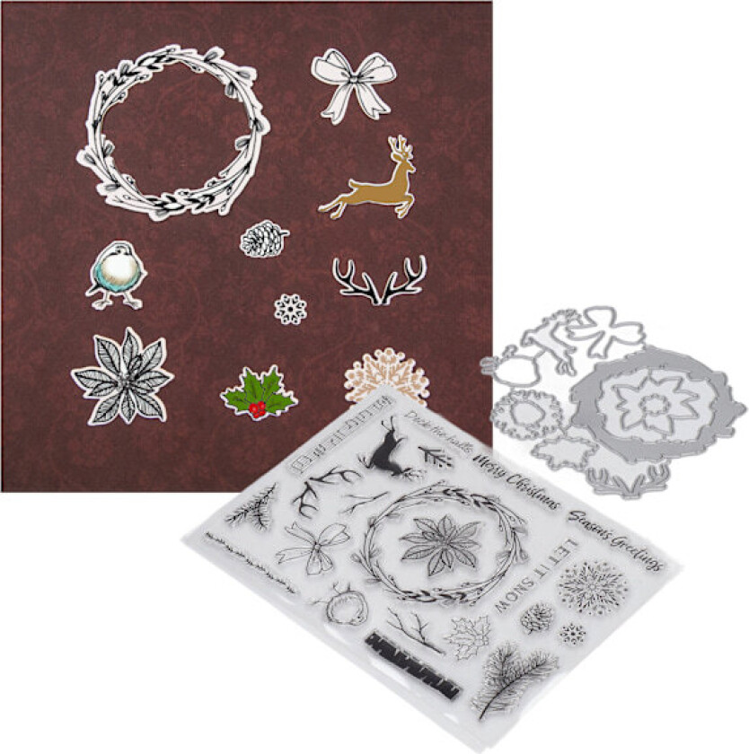 Julehjortsnøfnugg klare frimerker DIY gjennomsiktige frimerker for fotoalbum Dagbøker Gratulasjonskort Invitasjoner Konvolutter