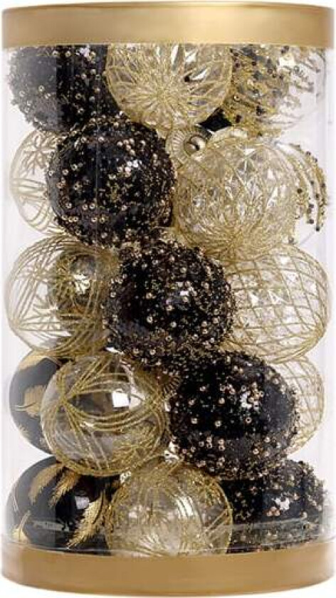 6 cm juledekorasjoner, 25 stk julekuleheng til juletre