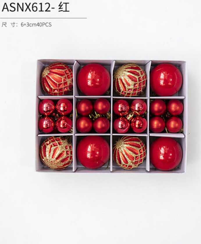 Julekuler Juletrærpynt Fargerike Kuler Henger Julemateriale Tilbehør DIY Julepynt