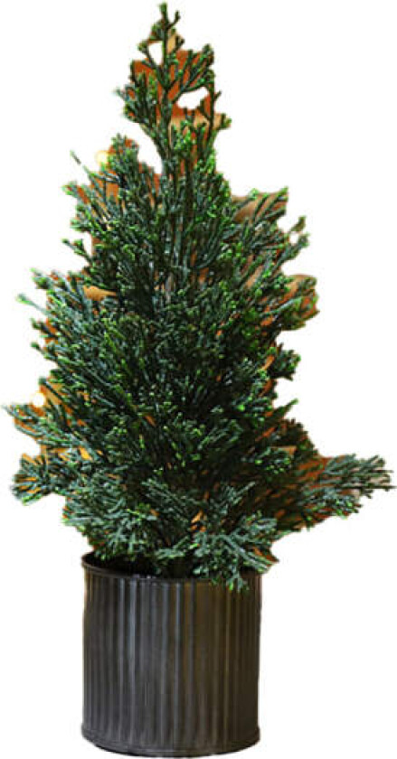 Flocket kunstig juletre, skrivebordsseder juletre