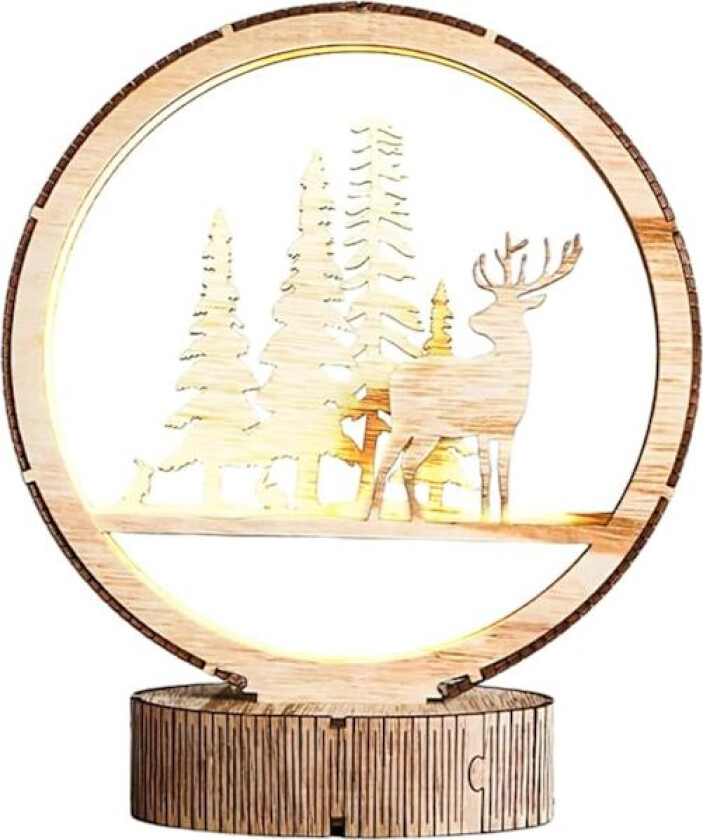 Jullampe | LED-lampe | Nattlampe | Bord | LED-julelampe | batteridrevet barnerom skrivebord kreativ LED-borddekorasjoner for gutter jenter soverom D