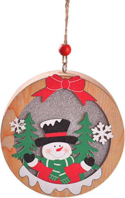 Nye juledekorasjoner LED-lys viklet juletre rund stjerneformet hengende dekorasjoner innendørs utendørs nattlampe hengende dekorasjon sirkulær circular B