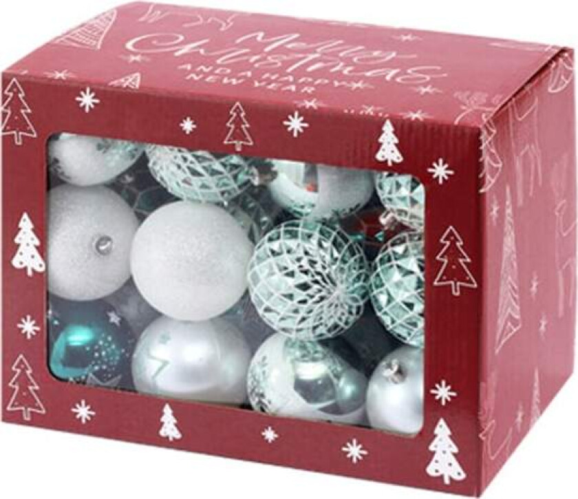 Julepynt, 7cm/36 stk Julekuledekorasjon