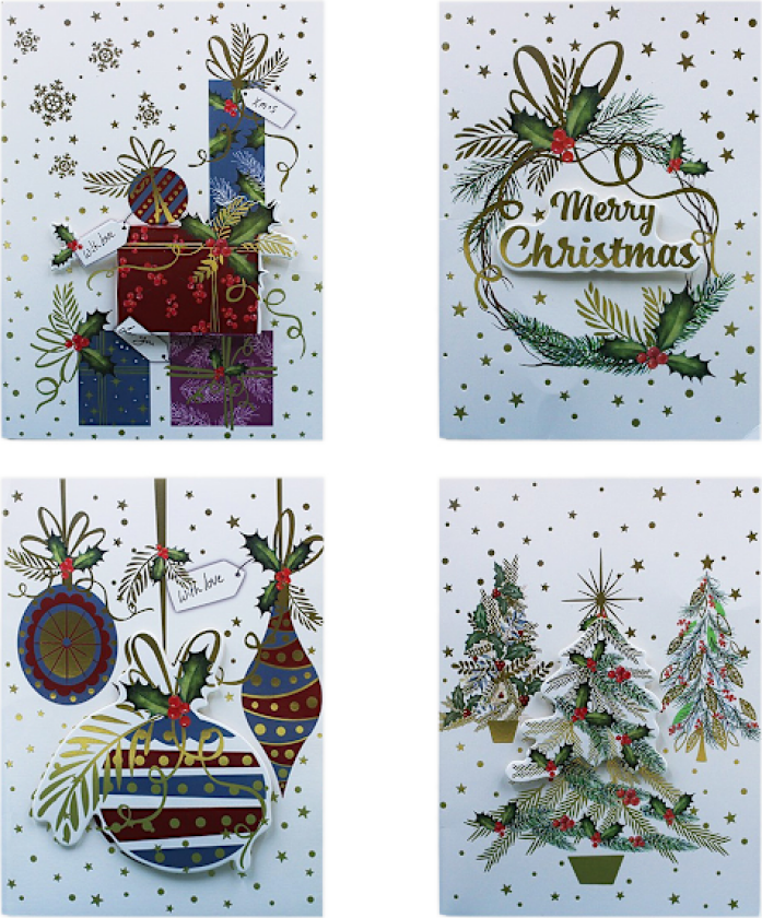 Julemusikk kortmønster vakkert utsøkt nydelig tredimensjonalt gratulasjonskort