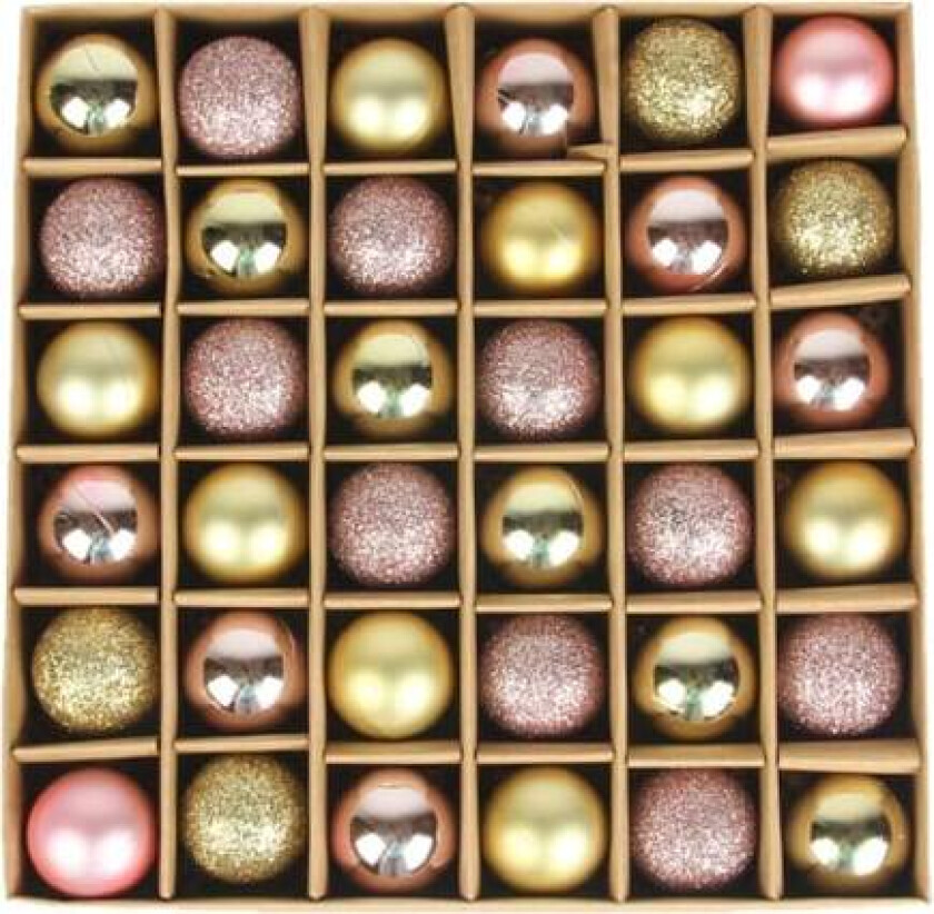 Julekuler (36 stk), knusesikre julepynt til