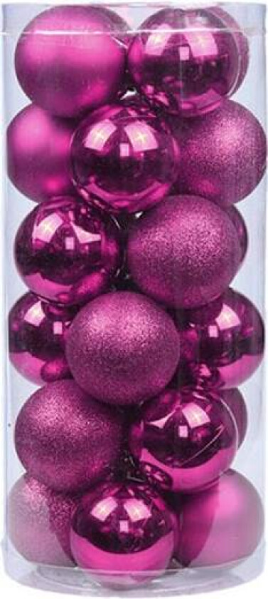 24 stk 4 cm knusefrie julekuler til juletre, bryllup, bursdagsfest og dekorasjon