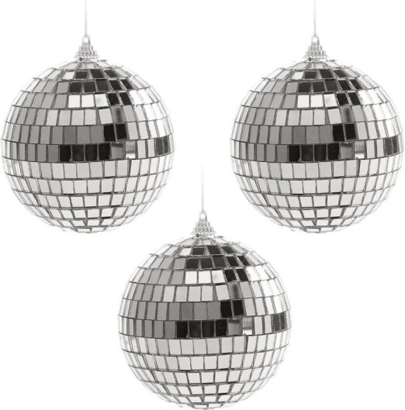 Sølv Disco Reflekterende Speil Julekuler Enkle å Henge for Jul