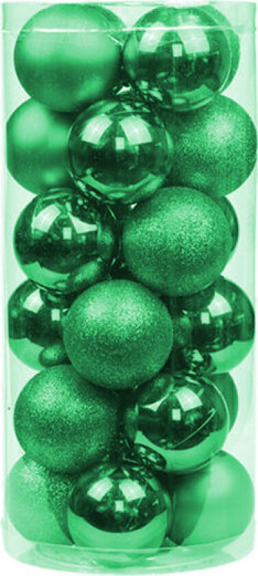24 stykker 4 cm knusefrie julekulepynt til jul