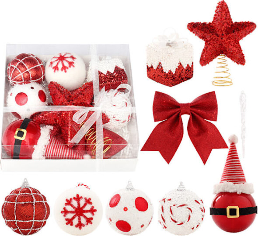 Julepynt, Julekulesett med stjerne, Julebærtrepynt