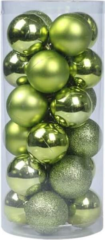 24 stk julepynt, julekuler, bursdagsfest bryllupsdekorasjoner, fruktgrønn