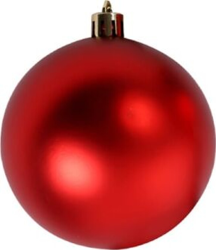 12 stk Julekuler i Matt Rød, Knusefrie, 80 mm