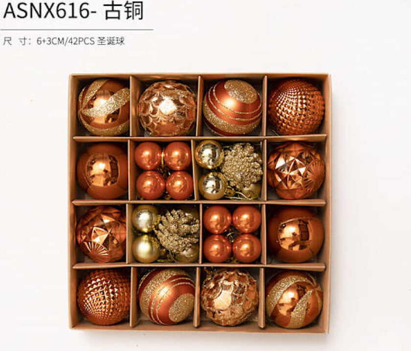 Julekuler Juletrærpynt Fargerike Kuler Henger Julemateriale Tilbehør DIY Julepynt A