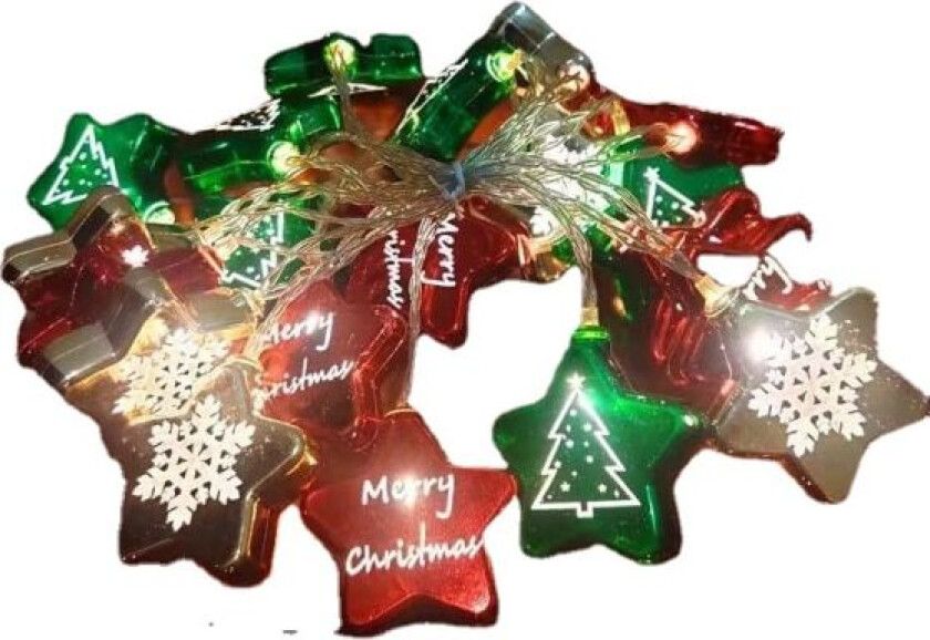 Julelys LED-dekorasjonslys fargerik juletreanheng