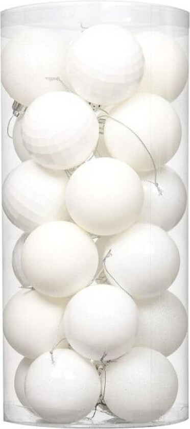 36 stk julekulepynt til juletreet, knusesikre Chris