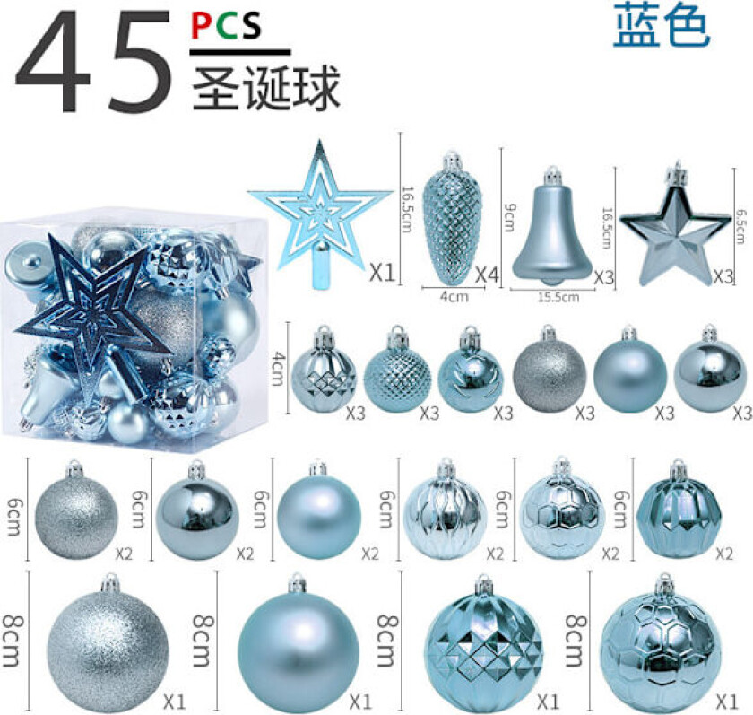 Julekuler Juletrærpynt Fargerike Kuler Henger Julemateriale Tilbehør DIY Julepynt