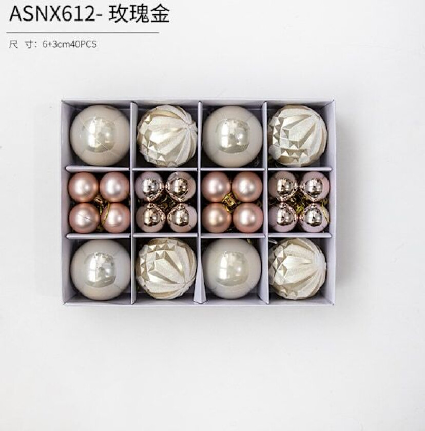 Julekuler Juletrærpynt Fargerike Kuler Henger Julemateriale Tilbehør DIY Julepynt