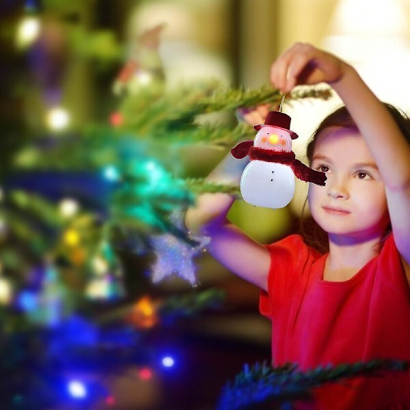 Julelys Snømann Julelys Ornamenter Dekorasjonslys Juletreanheng