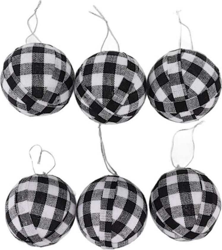 6 stk 70 mm 2,76 tommers julekulepynt Juletrpynt Nyttårsdekorasjon