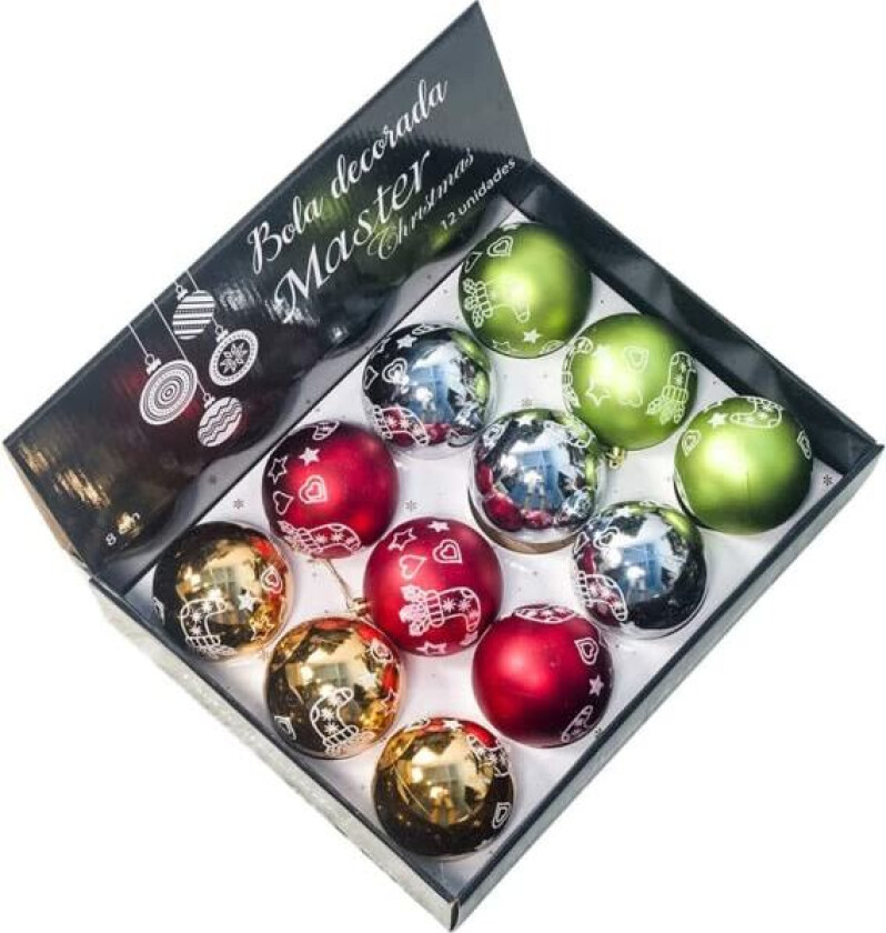 CDQ Julekule Ornament Sett, Julepynt Julepynt