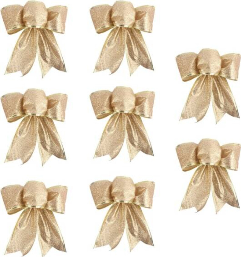 8 stk Glitter Julekrans Sløyfe Juletrepynt Bo