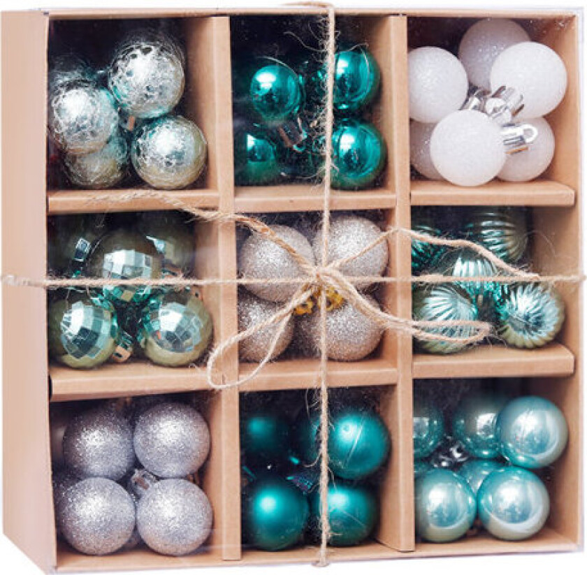 99PCS Shatterproof Julepynt Sett Julekuler for