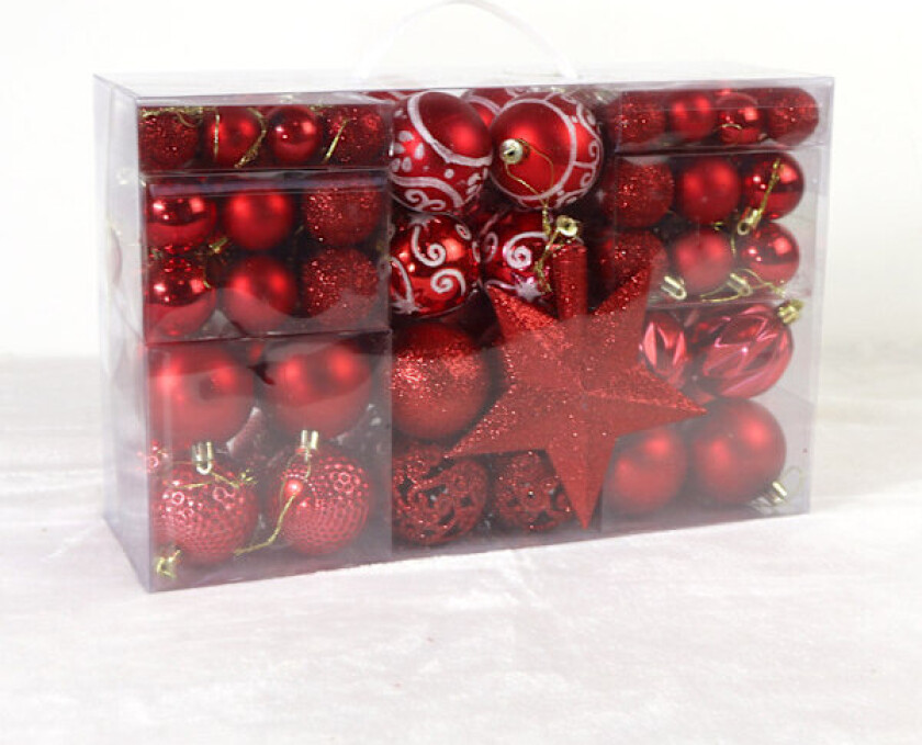 Nightmare Before Christmas 100 stk Julekuler Ornamenter Malte Juletrepynt, Belegg Julehengende Kule Knusebestandig Glitrende