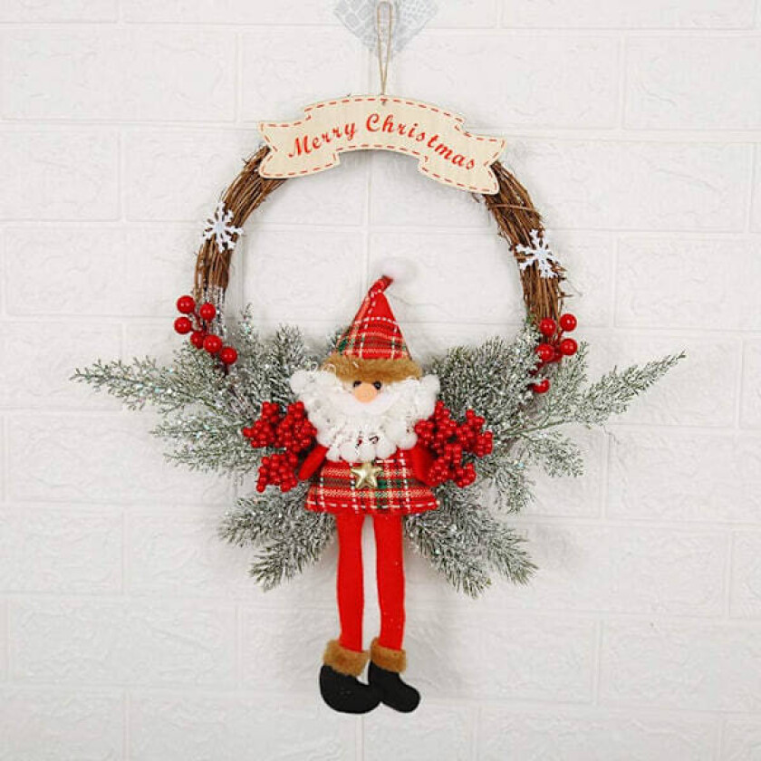 Julekrans Dørkrans Dekorasjon Henger Utendørs Innendørs De