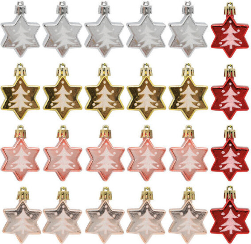 25 Stykker Julekuler Julekule Juletre Kule Deko