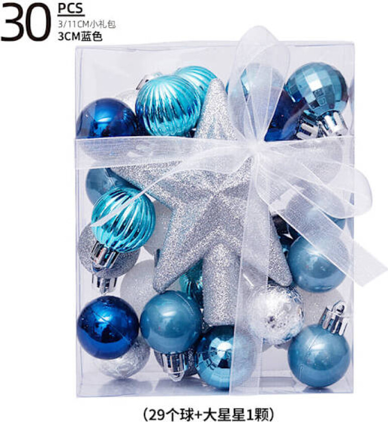 Julekuler Juletrærpynt Fargerike Kuler Henger Julemateriale Tilbehør DIY Julepynt A