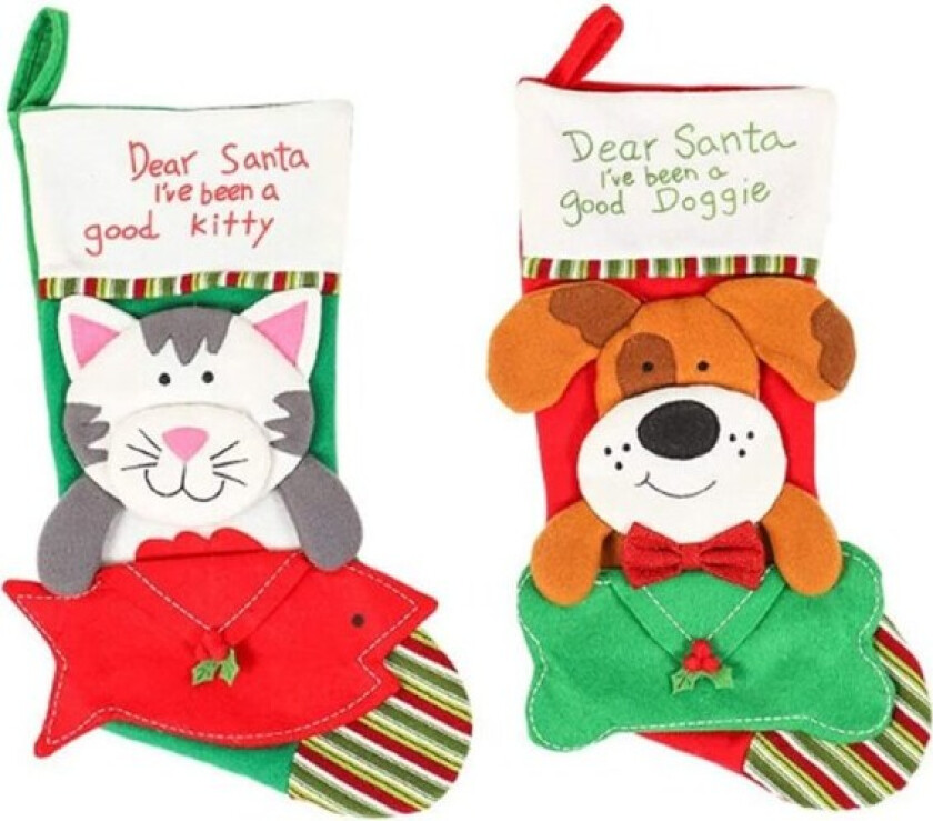 2 julekuler med tegneseriekatt og hund